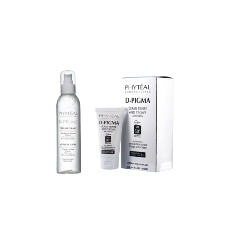 COFFRET PHYTEAL 50+ D-PIGMA ECRAN BEIGE ECLAT