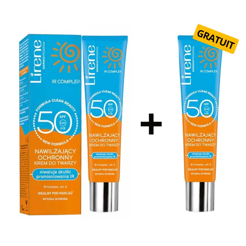 LIRENE CREME SOLAIRE VISAGE INVISIBLE SPF50+ 40 ML 1+1 GRATUIT