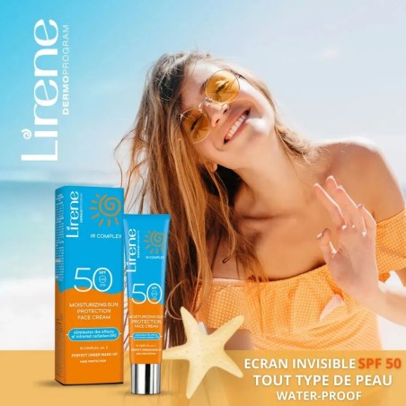 Lirene Ecran SPF50+ 40ml Invisible Visage à Base de Vitamine E 40ml