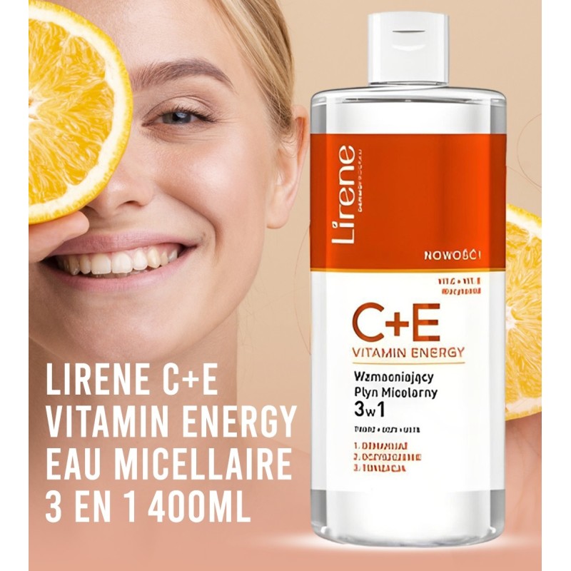 EAU MICELLAIRE 3 EN 1 LIRENE C+E VITAMIN ENERGY  400ML