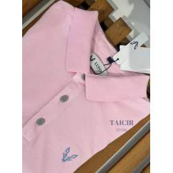 Polo LUPO Rose Pastel à Col Logo Brodé