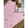 Polo LUPO Rose Pastel à Col Logo Brodé