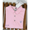 Polo LUPO Rose Pastel à Col Logo Brodé